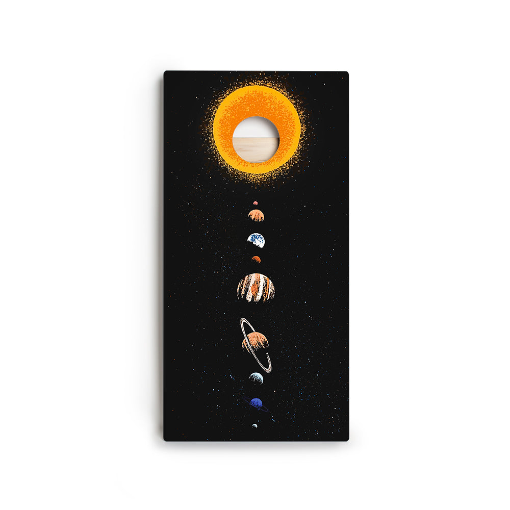 Cosmic Solar System Star Cornhole Boards