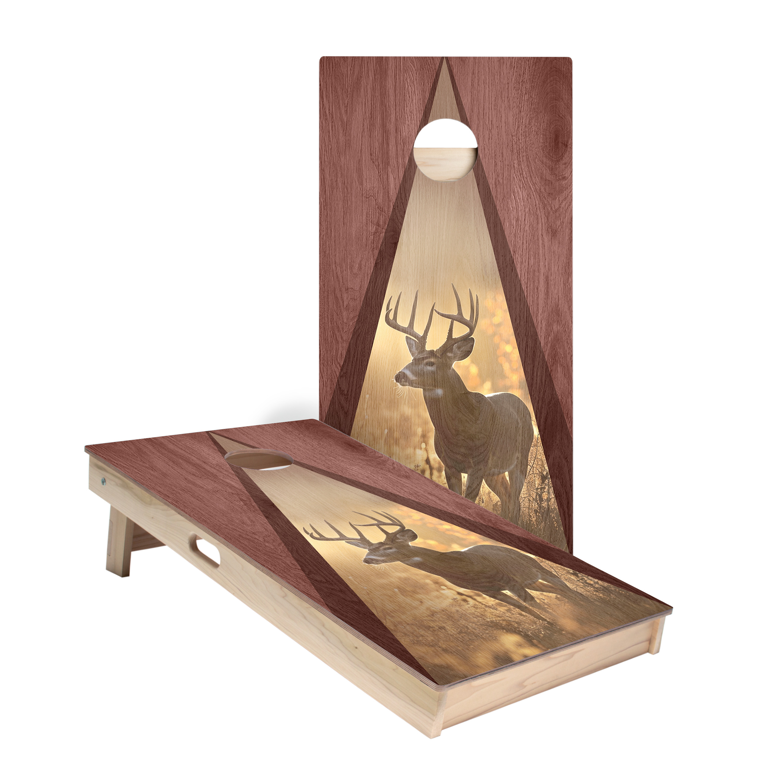 Big Buck Triangle Star Cornhole Boards