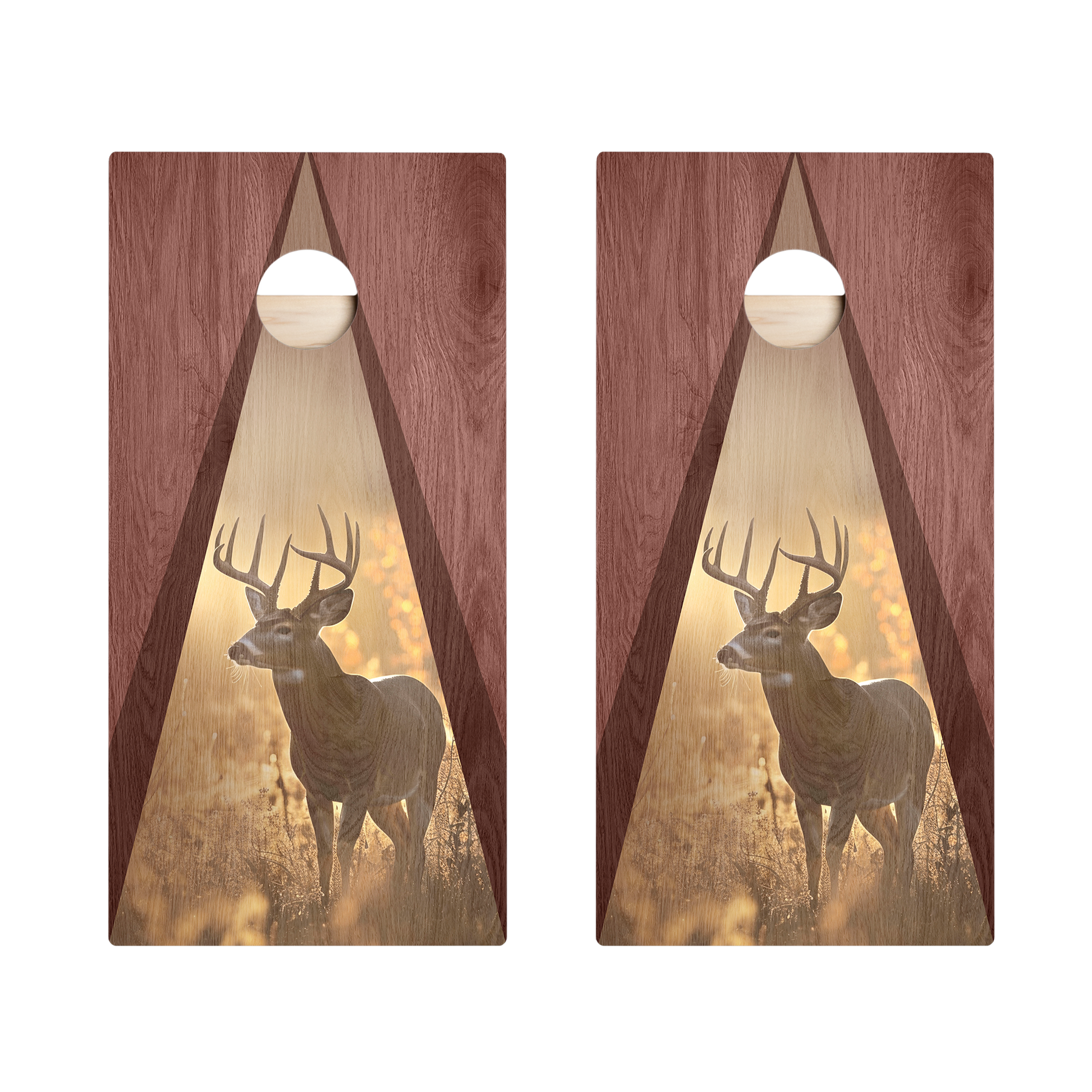 Big Buck Triangle Star Cornhole Boards