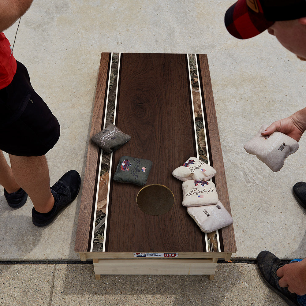 Classic Camo Stripes Star Cornhole Boards