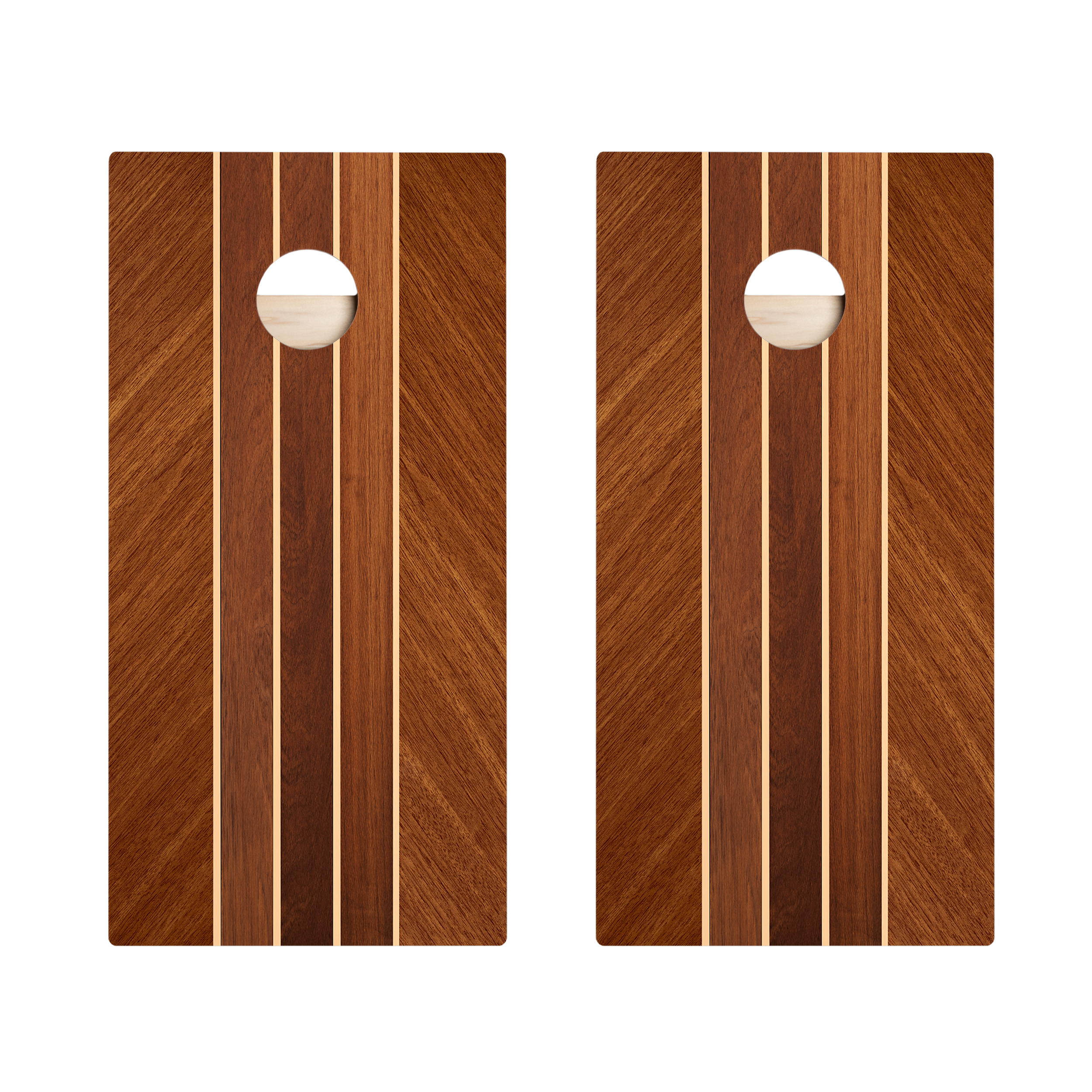 Nautical Wood Stripes Star Cornhole Boards