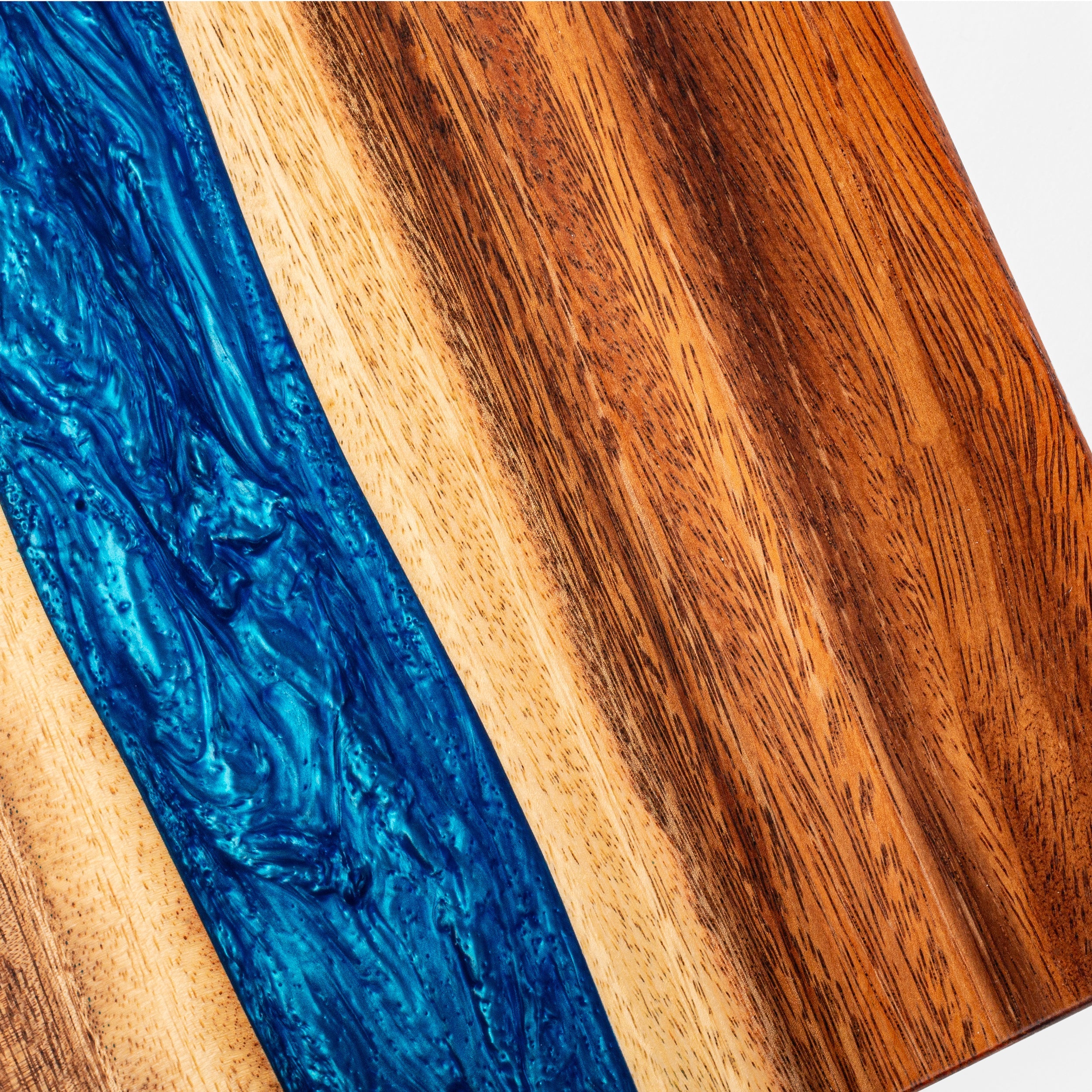 1ft x 2ft One of a Kind Blue Pearl Epoxy Resin Wood Compact Travel Cornhole Board Set