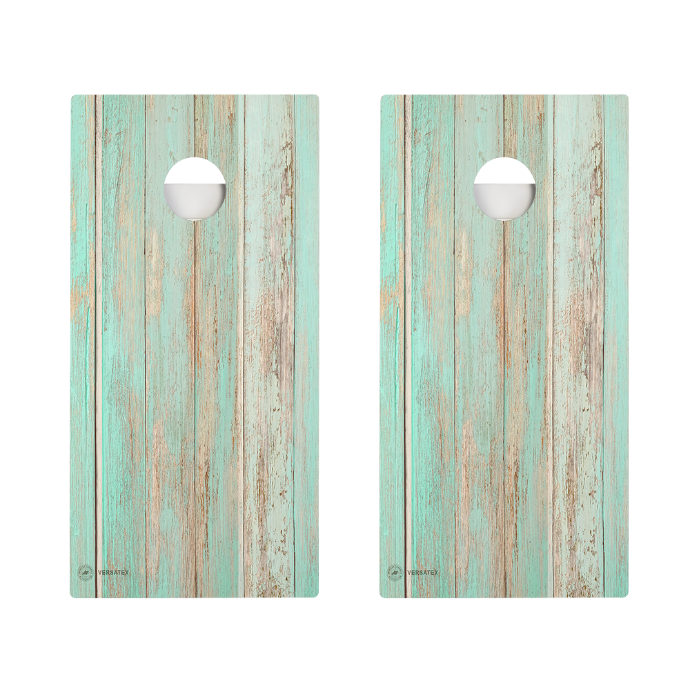 Teal Beach Wood Versatex All-Weather Cornhole Boards