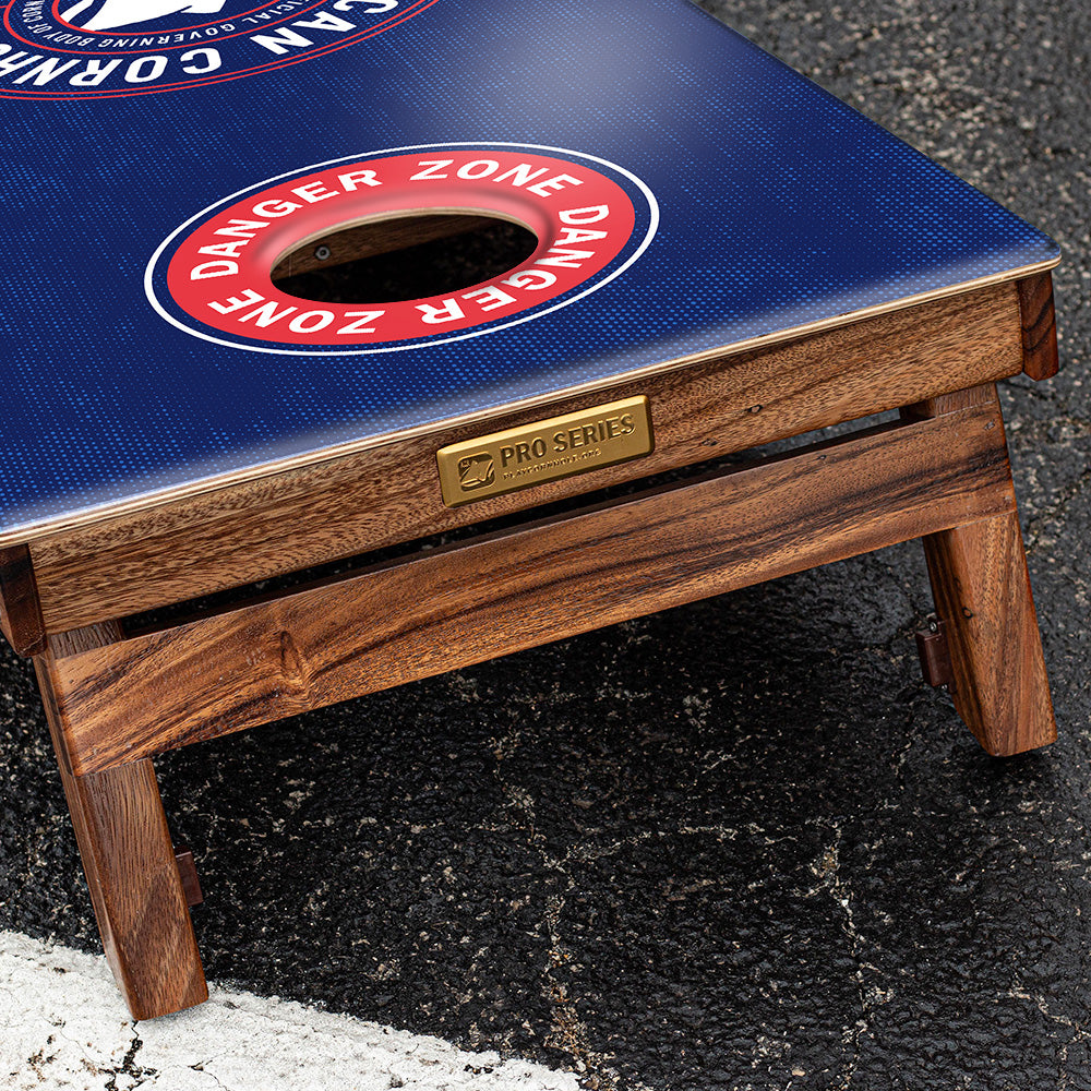 Official ACA Blue Tournament Badge Gold Series Cornhole Boards