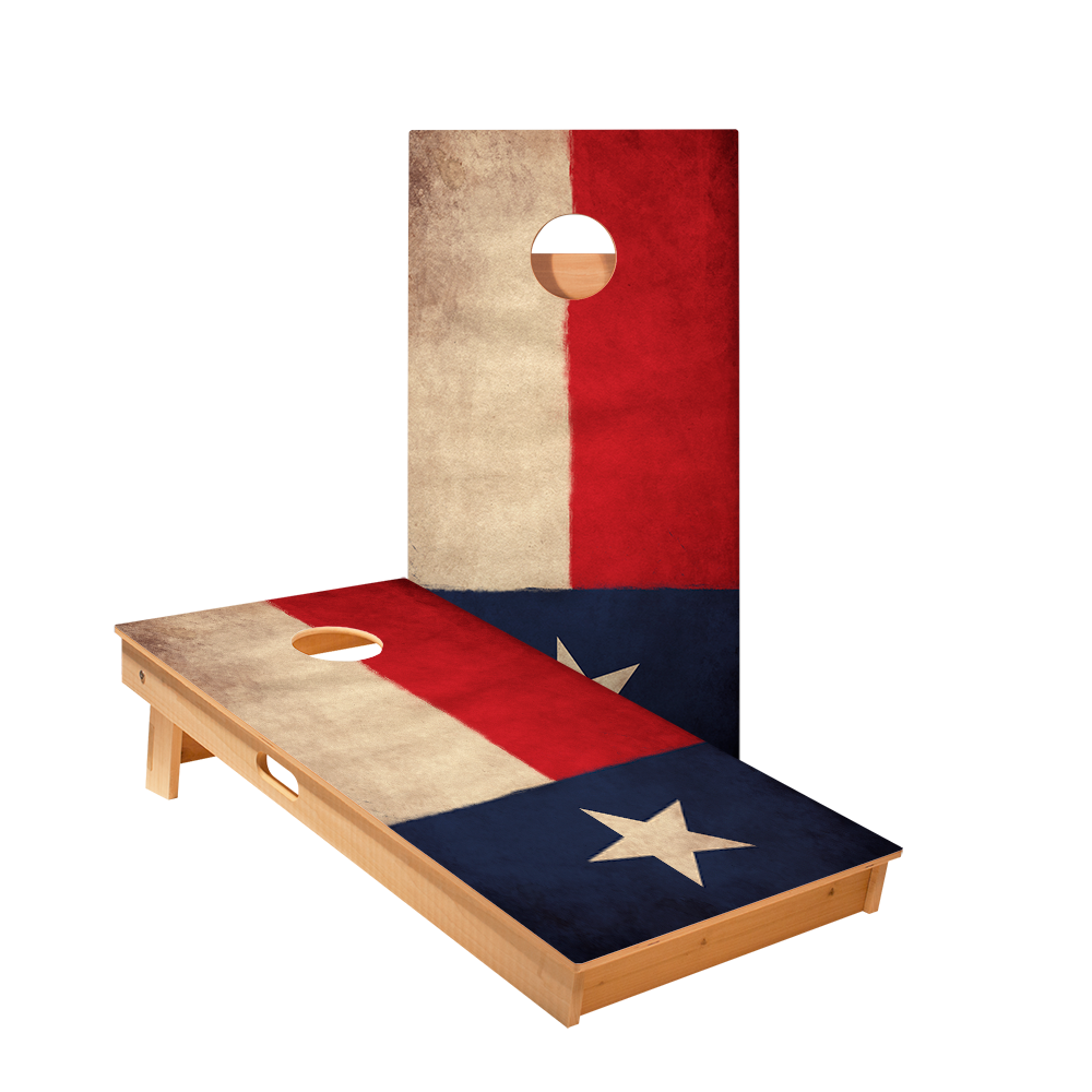 2x4 Star Vintage Texas Flag Longhorn Professional Regulation Cornhole Boards