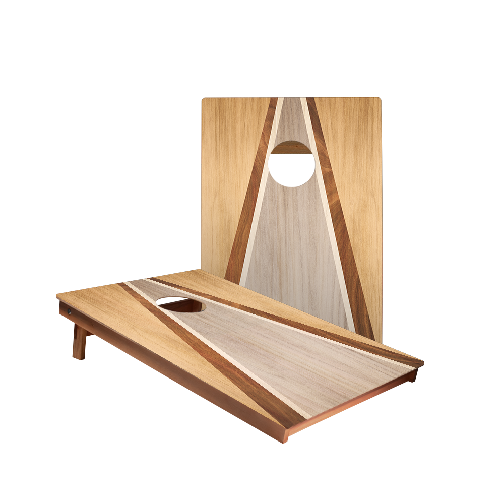 2x3 Backyard 2300 Natural & Gray Wood Triangle Recreational Cornhole Boards