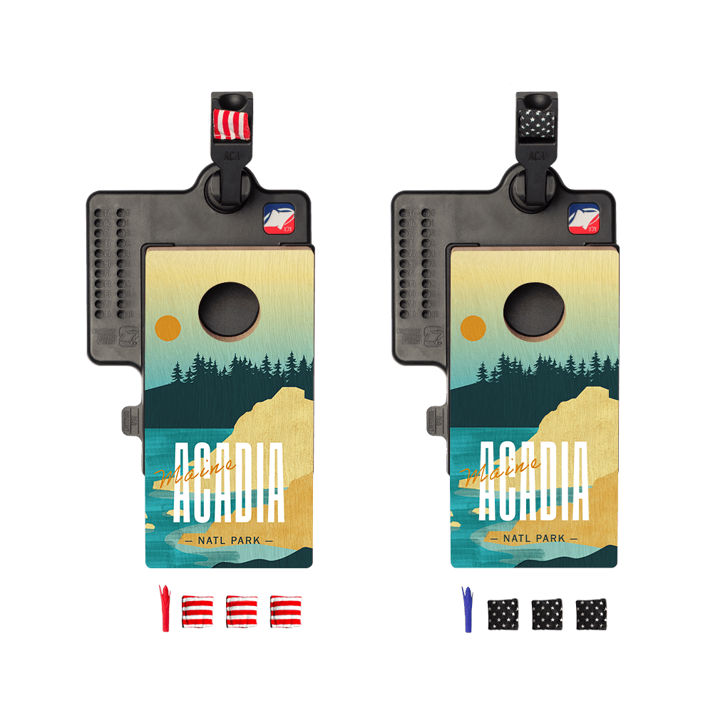 Acadia Double Chuck Mini Cornhole Tabletop Game, - American Cornhole Association