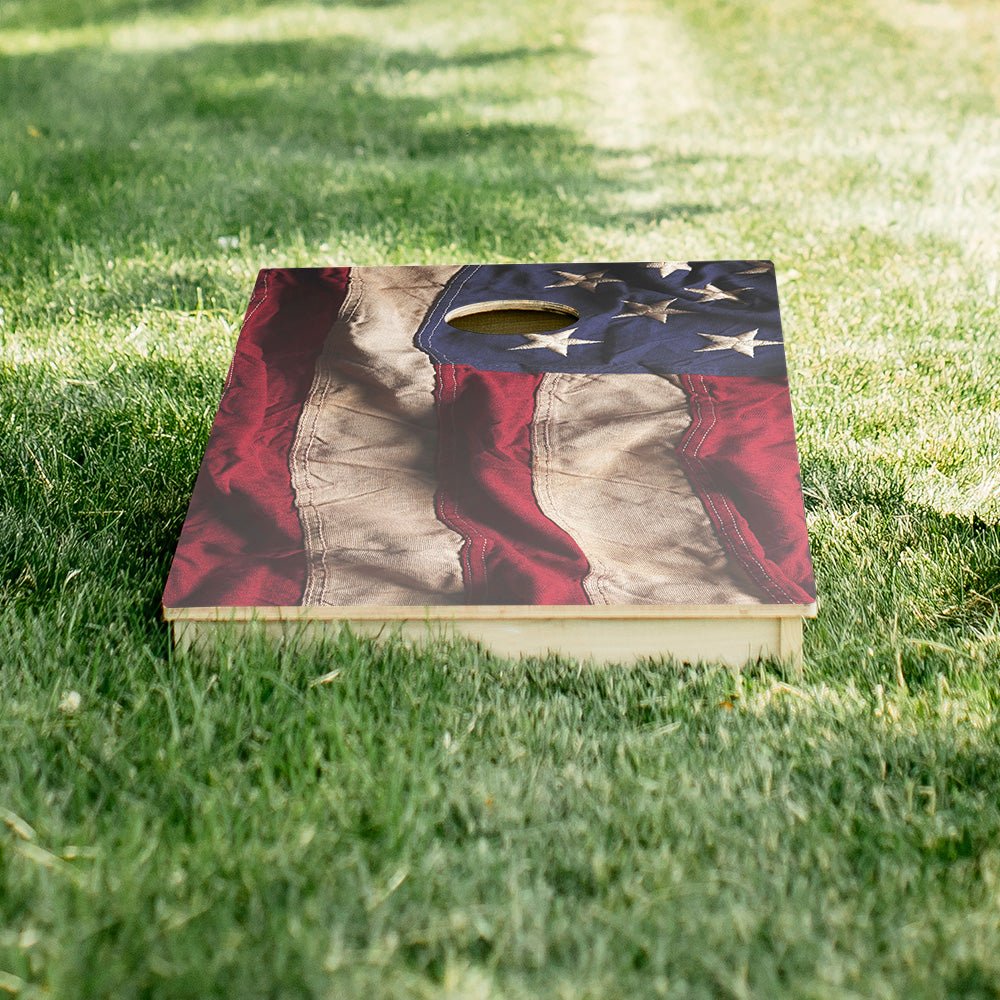 American Flag Cloth Star Cornhole Boards - ACA - 000001 | American Cornhole Association