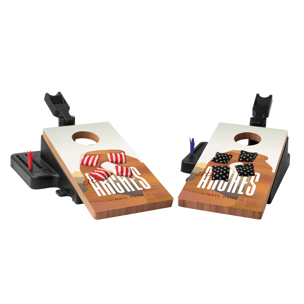 Arches Double Chuck Mini Cornhole Tabletop Game, - American Cornhole Association