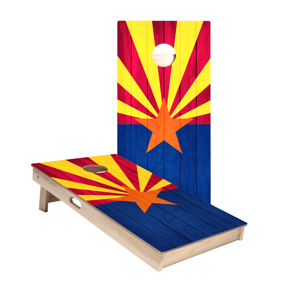Arizona Flag Star Cornhole Boards - ACA - 000109 | American Cornhole Association