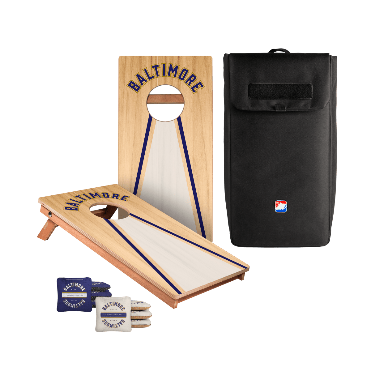 Baltimore Football Gameday Backyard 1x2 ft Cornhole Board Set - WACA - 500426 - WB | American Cornhole Association