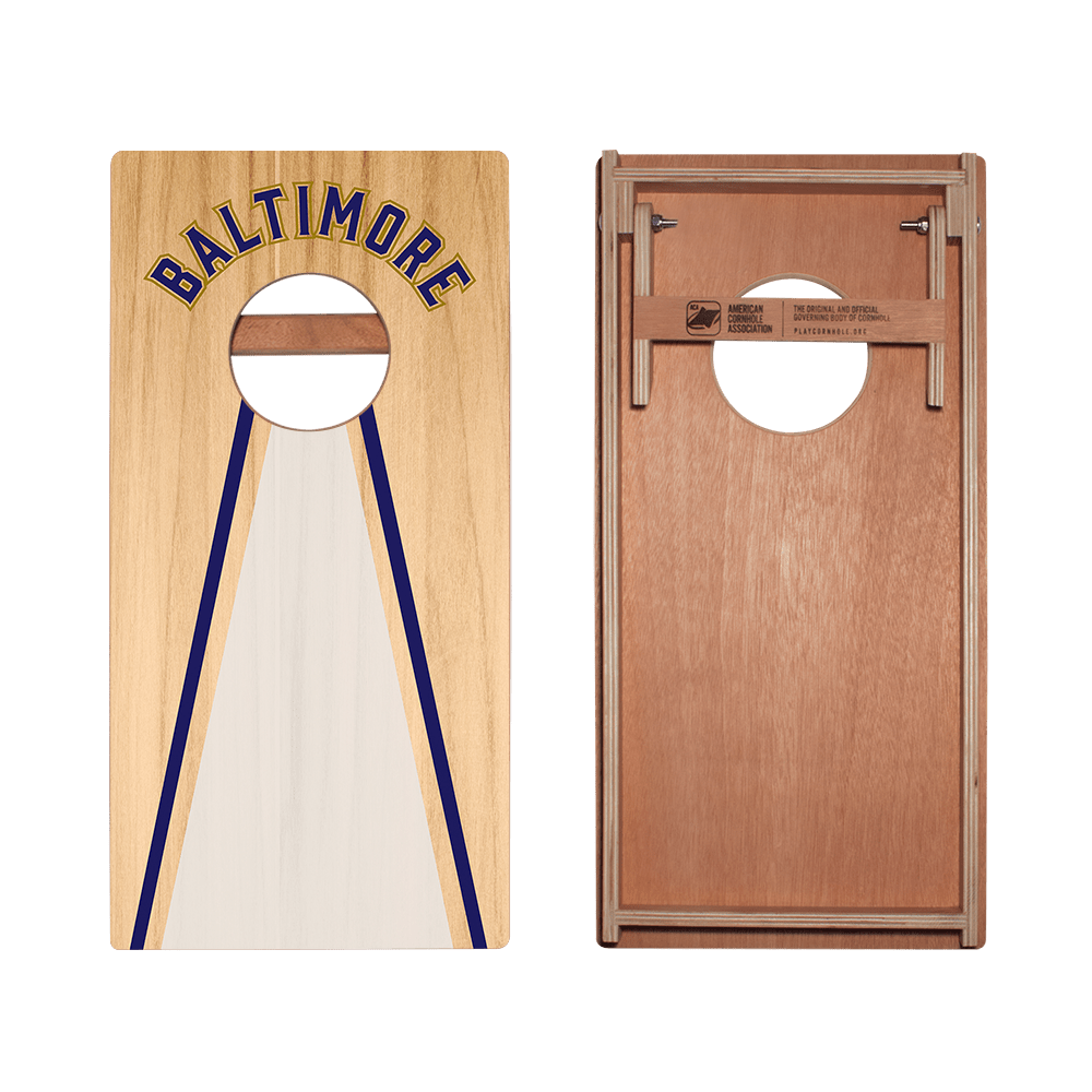 Baltimore Football Gameday Backyard 1x2 ft Cornhole Board Set - WACA - 500426 - WB | American Cornhole Association