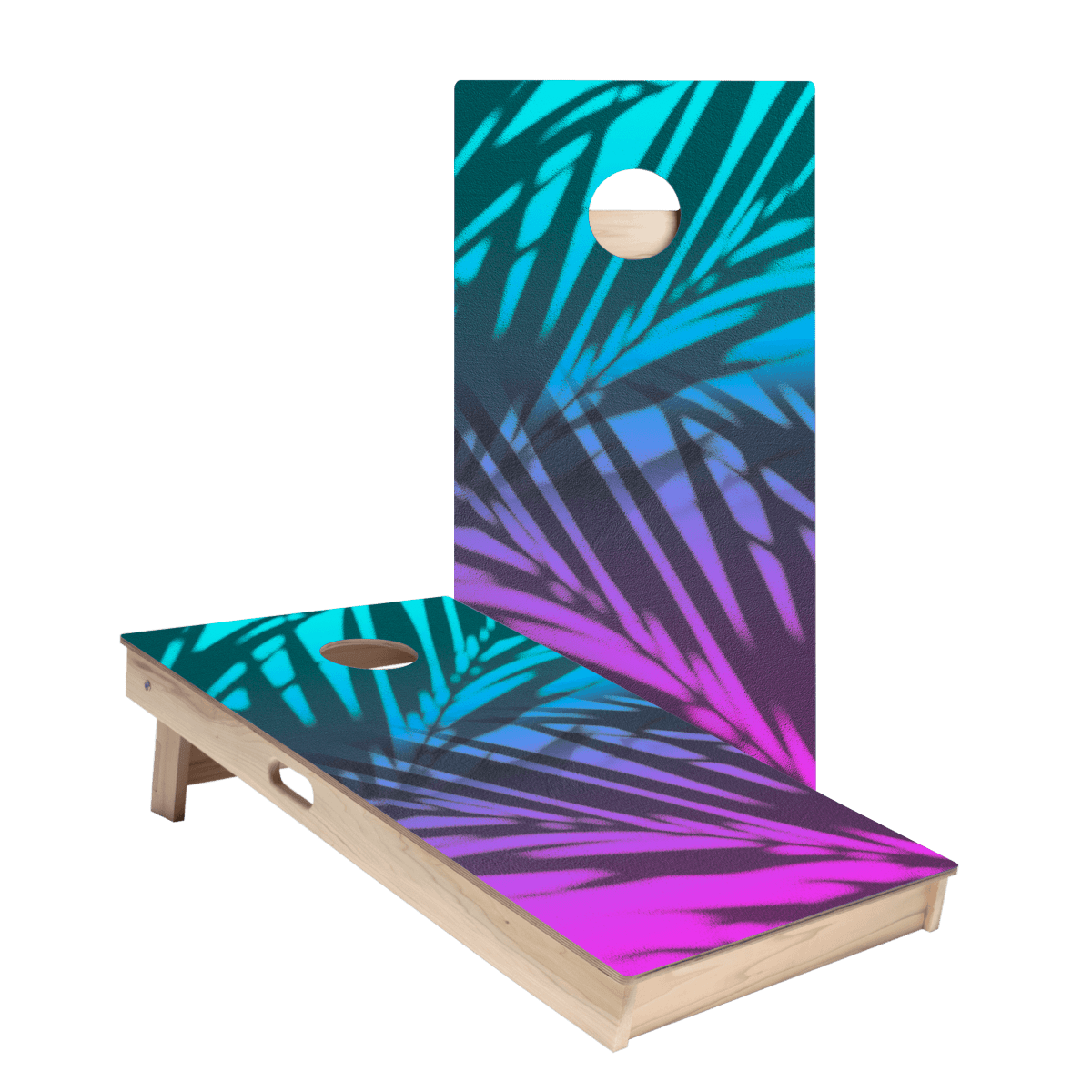 Beach Gradient Blue Star Cornhole Boards - ACA - 000155 | American Cornhole Association