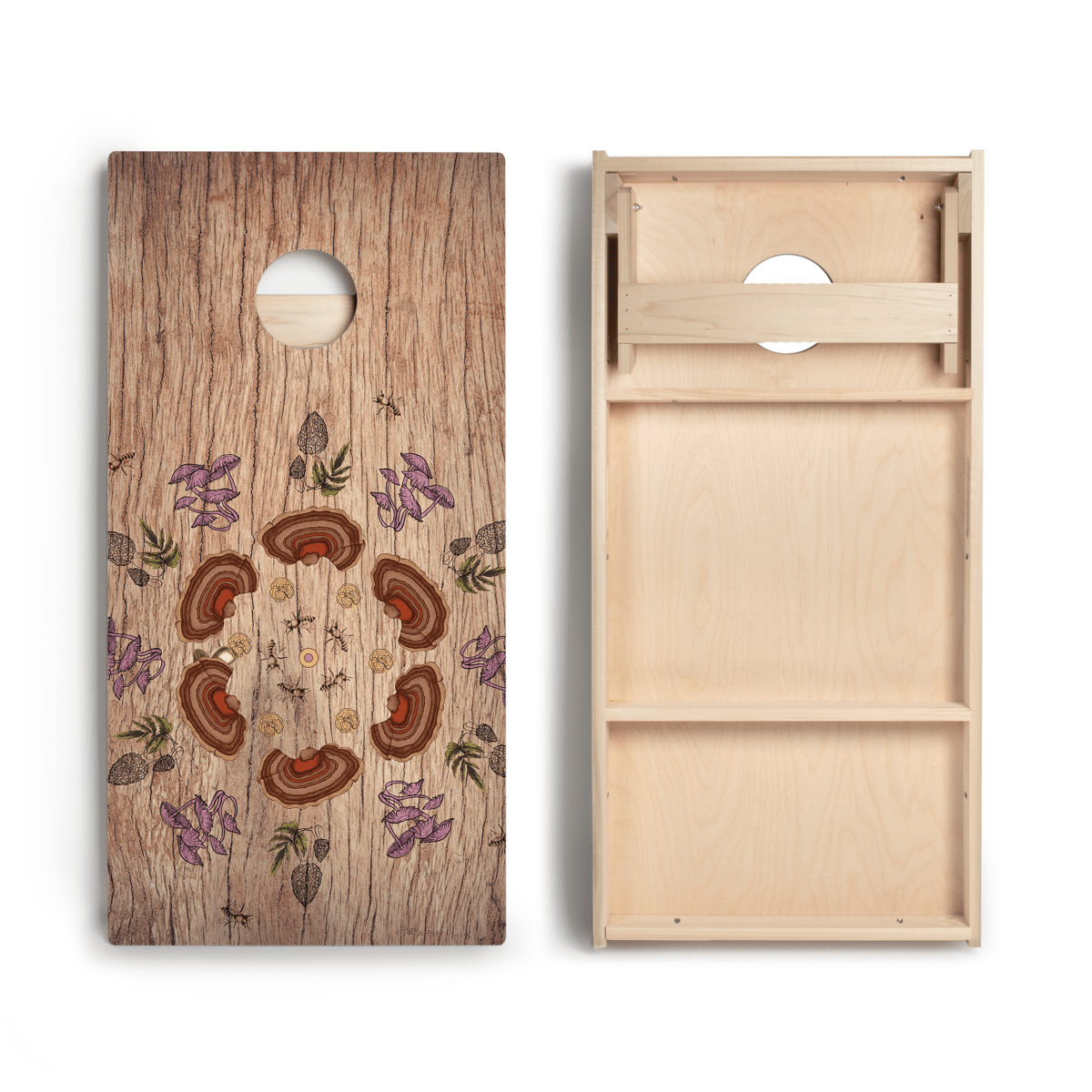 Boho Mushroom Star Cornhole Boards - ACA - 000492 | American Cornhole Association