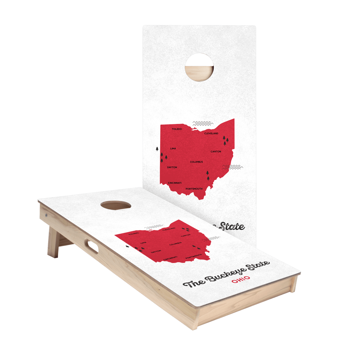 Buckeye State Star Cornhole Boards - ACA - 000367 | American Cornhole Association
