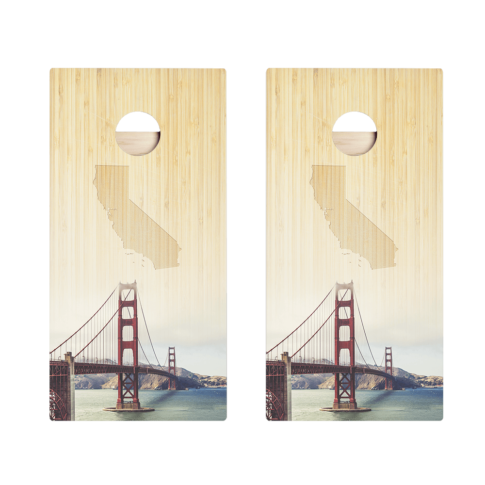 California Golden Gate Bridge Star Cornhole Boards - ACA - 000028 | American Cornhole Association