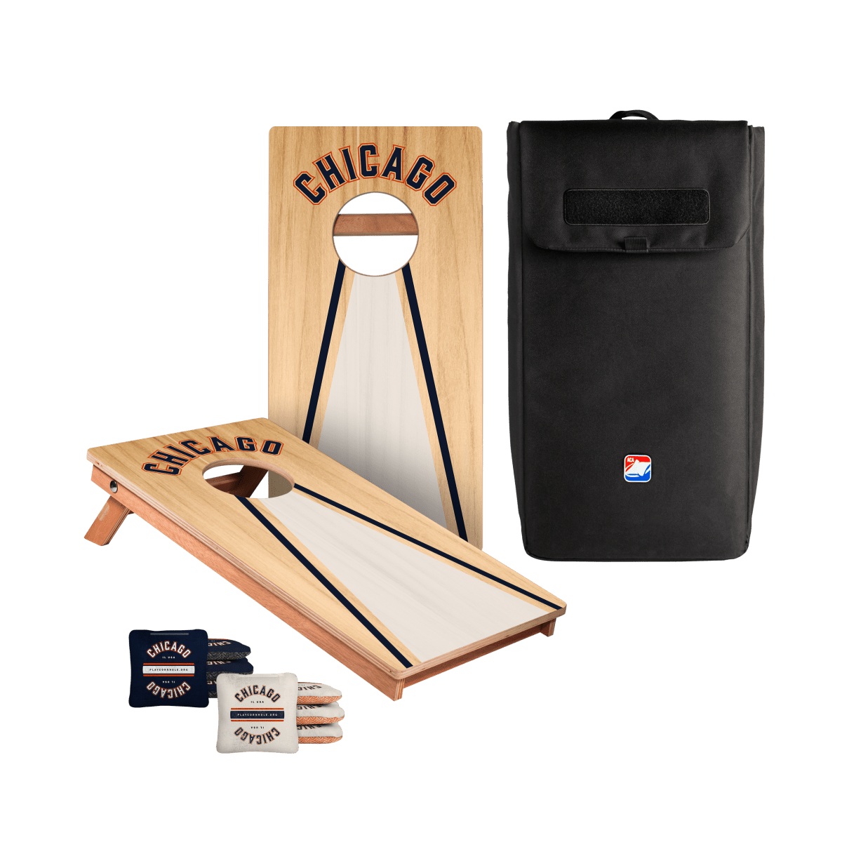 Chicago Football Gameday Backyard 1x2 ft Cornhole Board Set - WACA - 500428 - WB | American Cornhole Association