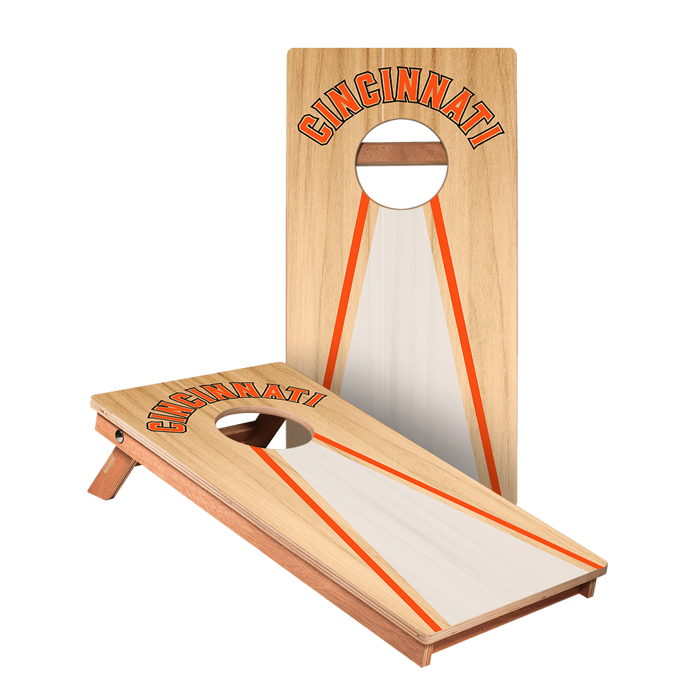 Cincinnati Football Gameday Backyard 1x2 ft Cornhole Board Set - WACA - 500429 - WB | American Cornhole Association