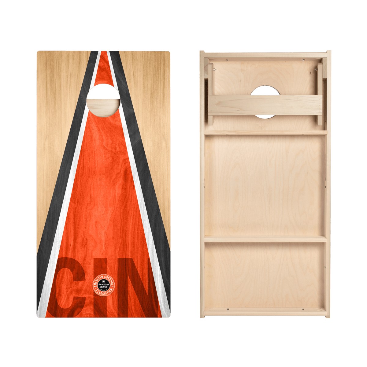 Cincinnati Football Gameday Classic Triangle Star Cornhole Boards - American Cornhole Association