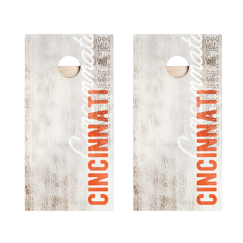 Cincinnati Football Vintage Gameday Star Cornhole Boards, - American Cornhole Association