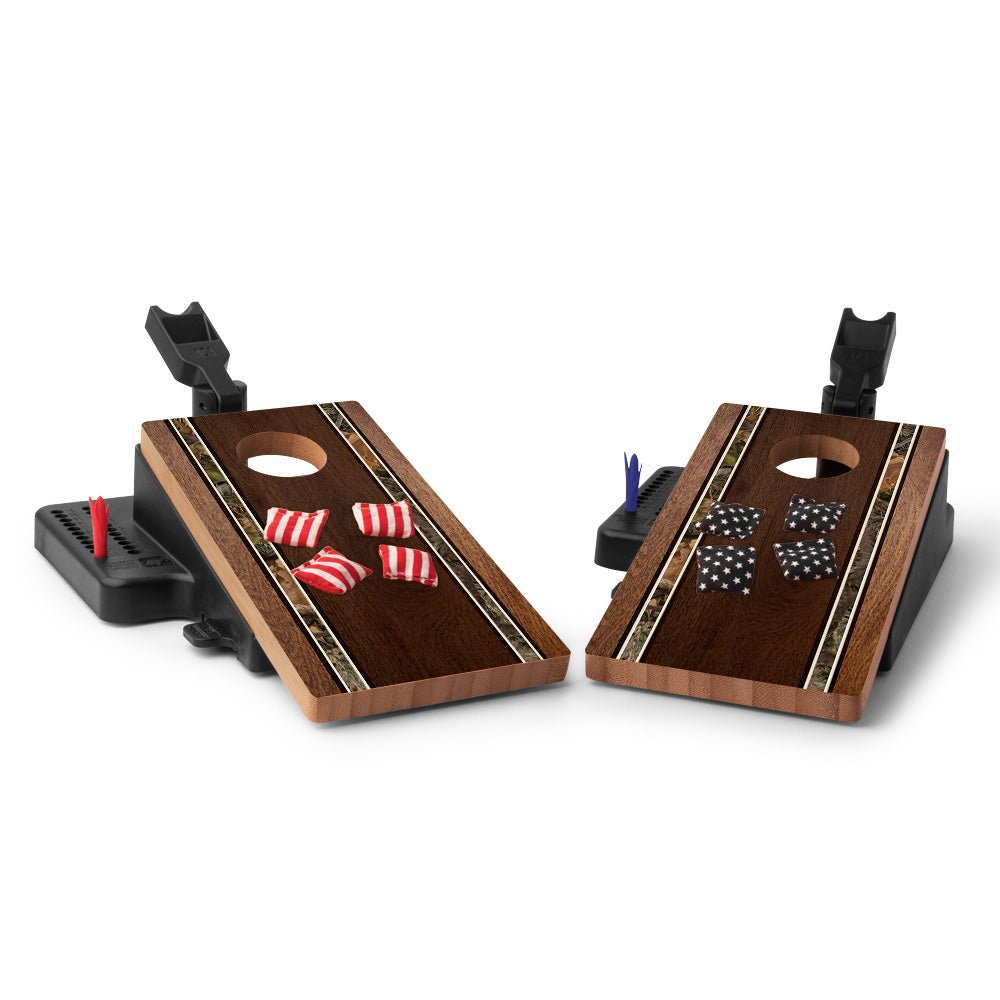 Classic Stripes Camouflage Double Chuck Mini Cornhole Tabletop Game, - American Cornhole Association
