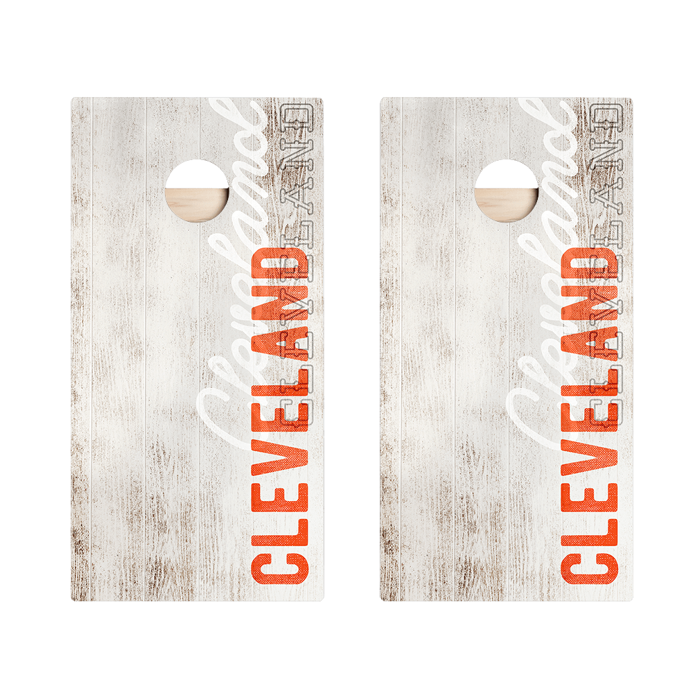 Cleveland Football Vintage Gameday Star Cornhole Boards, - American Cornhole Association