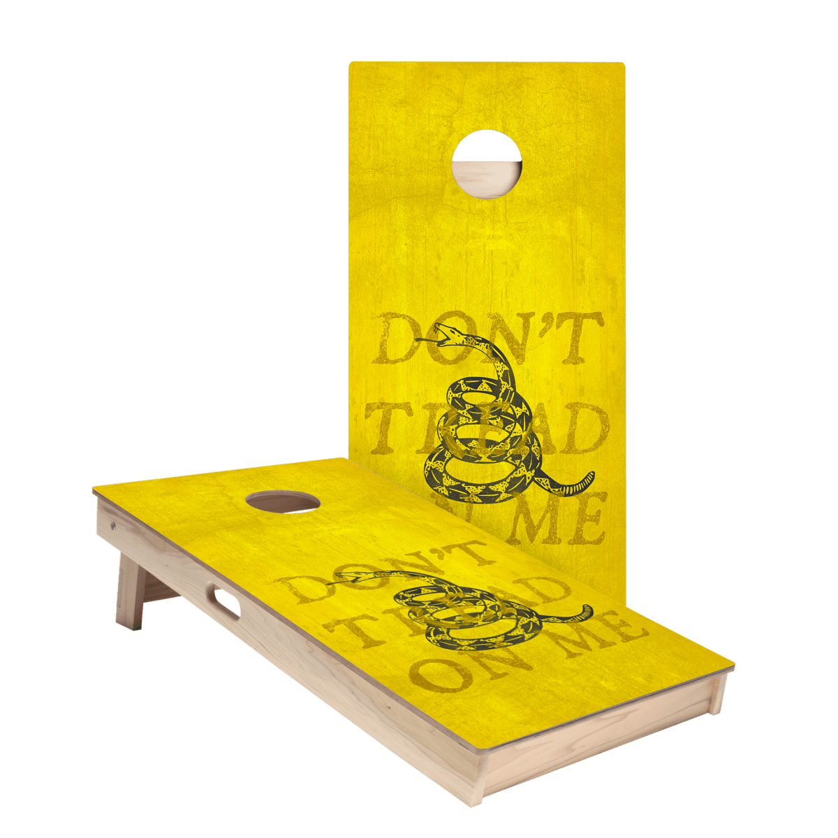 Don’t Tread On Me Yellow Star Cornhole Boards - ACA - 000174 | American Cornhole Association
