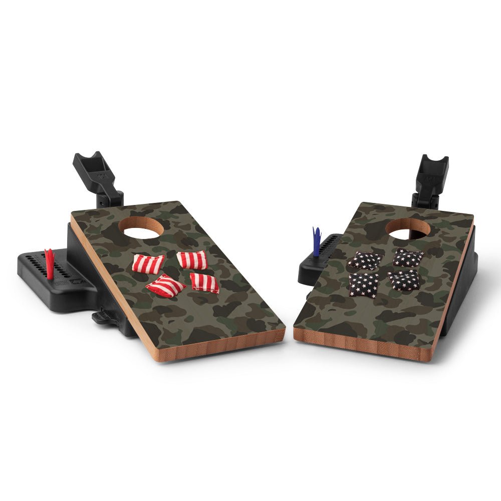 Duck Hunting Camo Double Chuck Mini Cornhole Tabletop Game, - American Cornhole Association