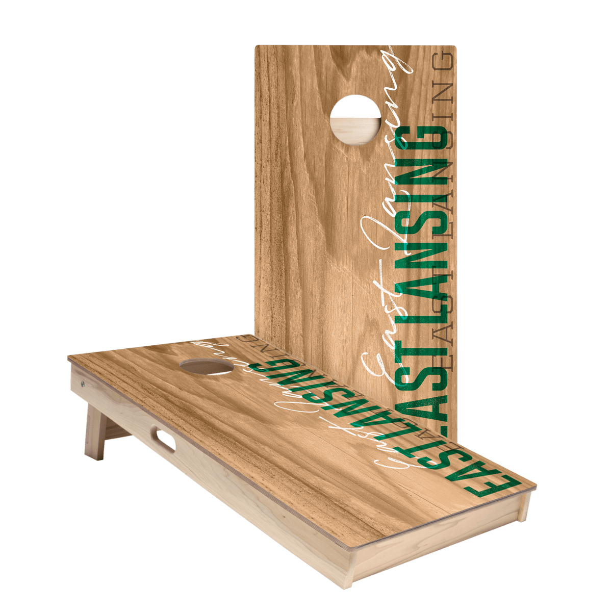 East Lansing Campus Gameday Star Cornhole Boards - ACA - 000206 | American Cornhole Association