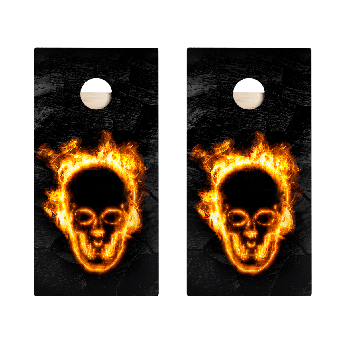 Fire Blaze Skull Star Cornhole Boards, - American Cornhole Association