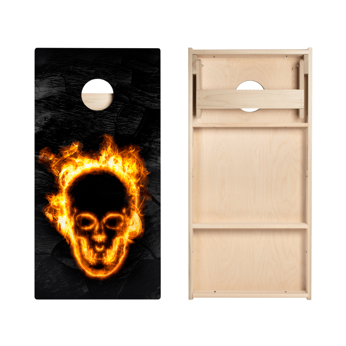 Fire Blaze Skull Star Cornhole Boards, - American Cornhole Association