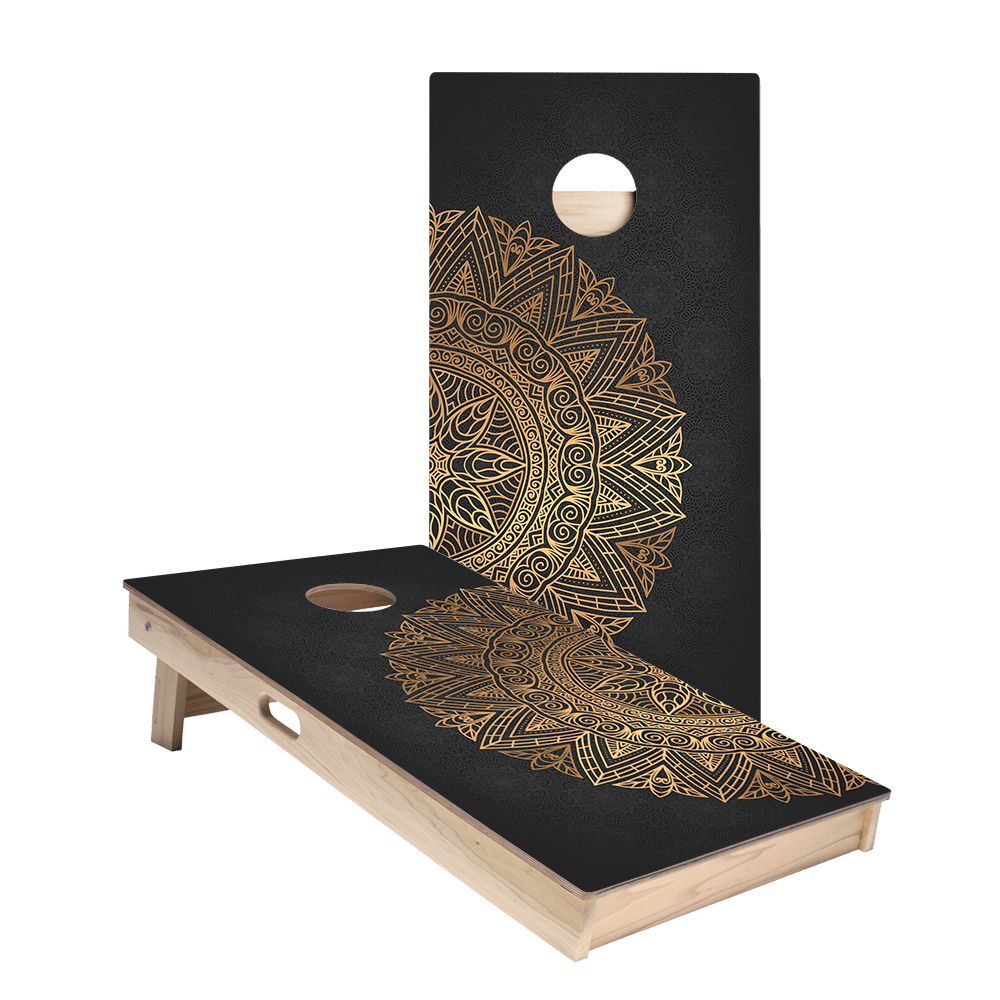 Golden Mandala Star Cornhole Boards, - American Cornhole Association