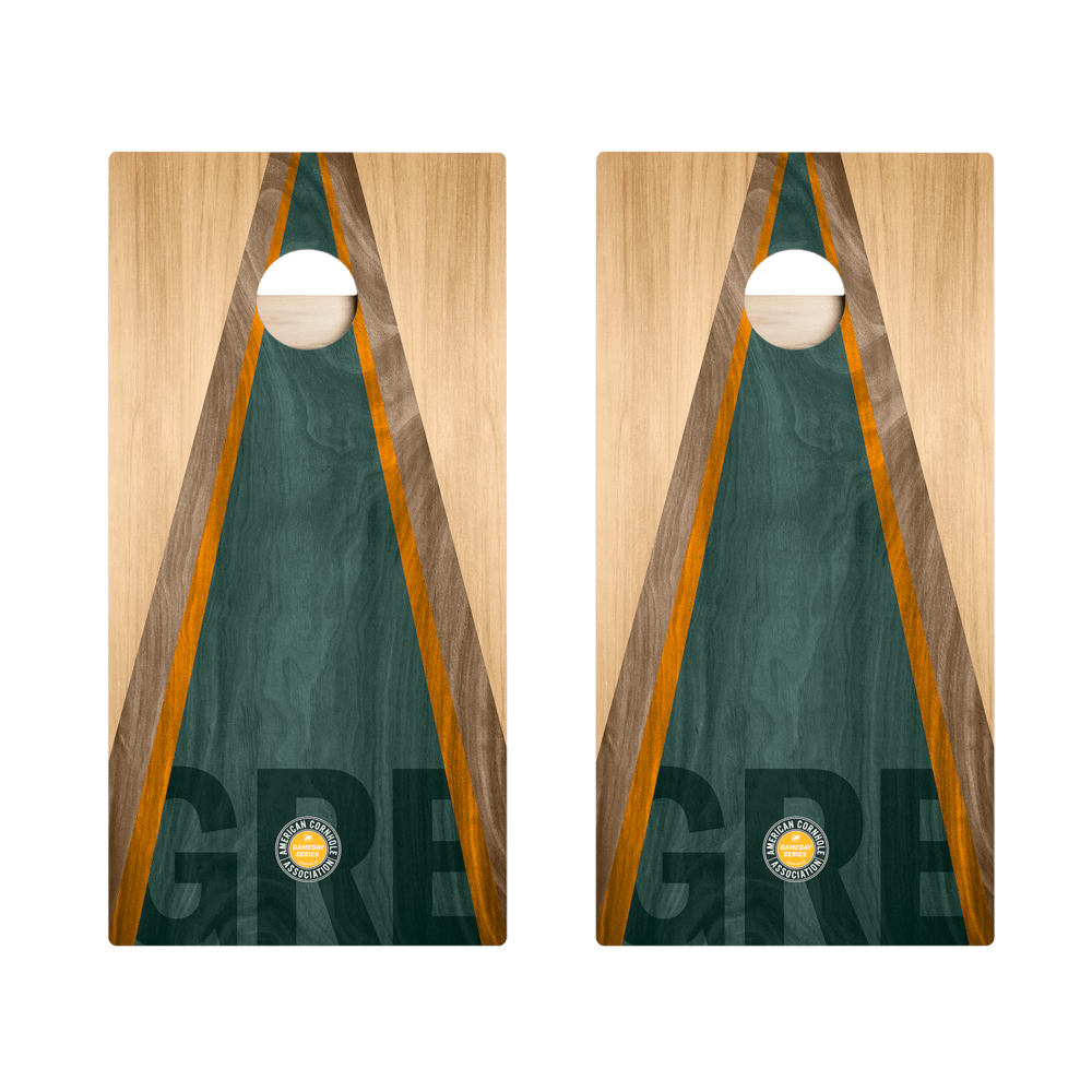 Green Bay Football Gameday Classic Triangle Star Cornhole Boards, - American Cornhole Association