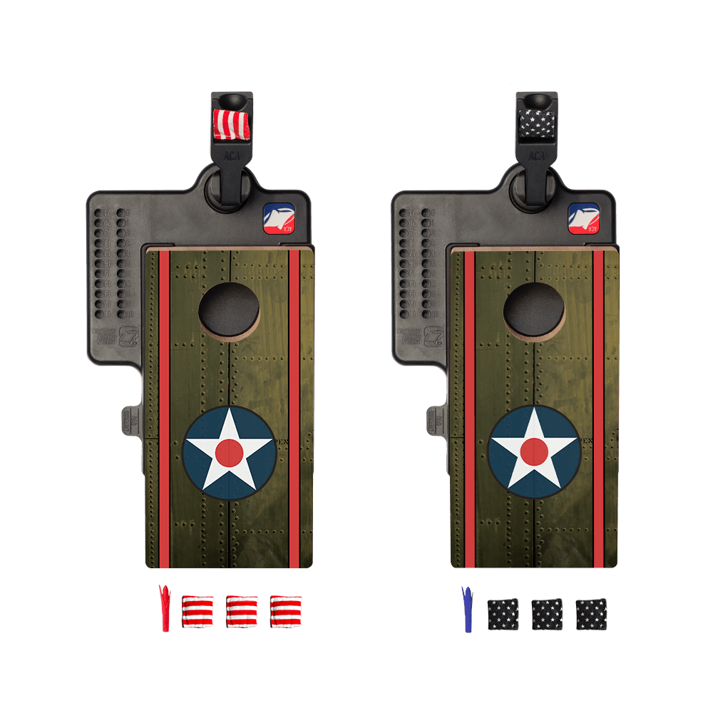 Green Bomber Double Chuck Mini Cornhole Tabletop Game, - American Cornhole Association
