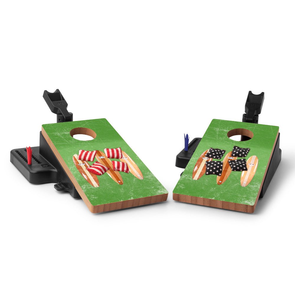 Green Surfboards Double Chuck Mini Cornhole Tabletop Game, - American Cornhole Association
