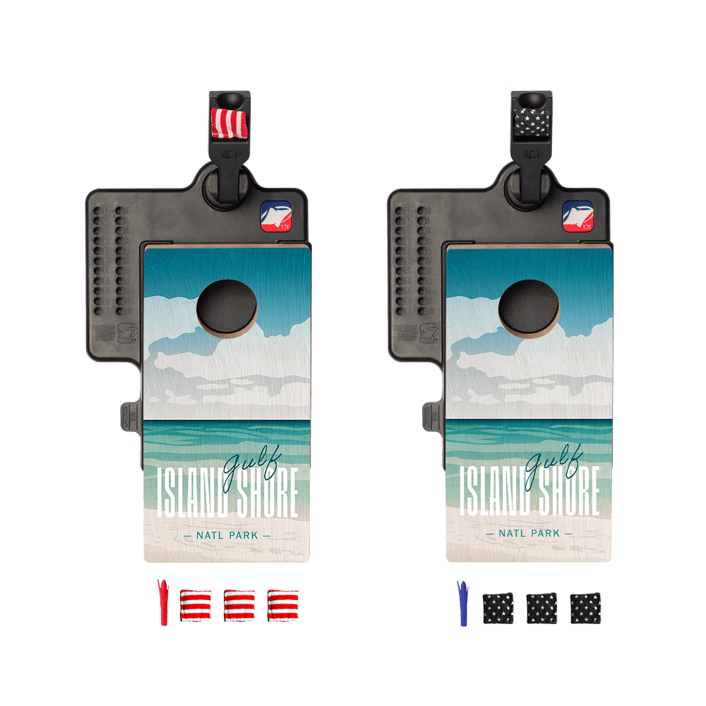 Gulf Island Shore Double Chuck Mini Cornhole Tabletop Game, - American Cornhole Association