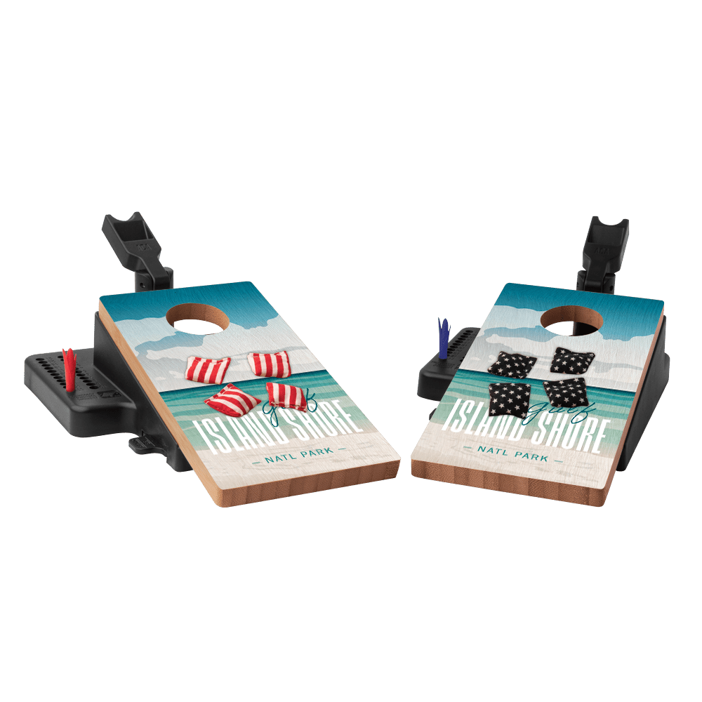 Gulf Island Shore Double Chuck Mini Cornhole Tabletop Game, - American Cornhole Association