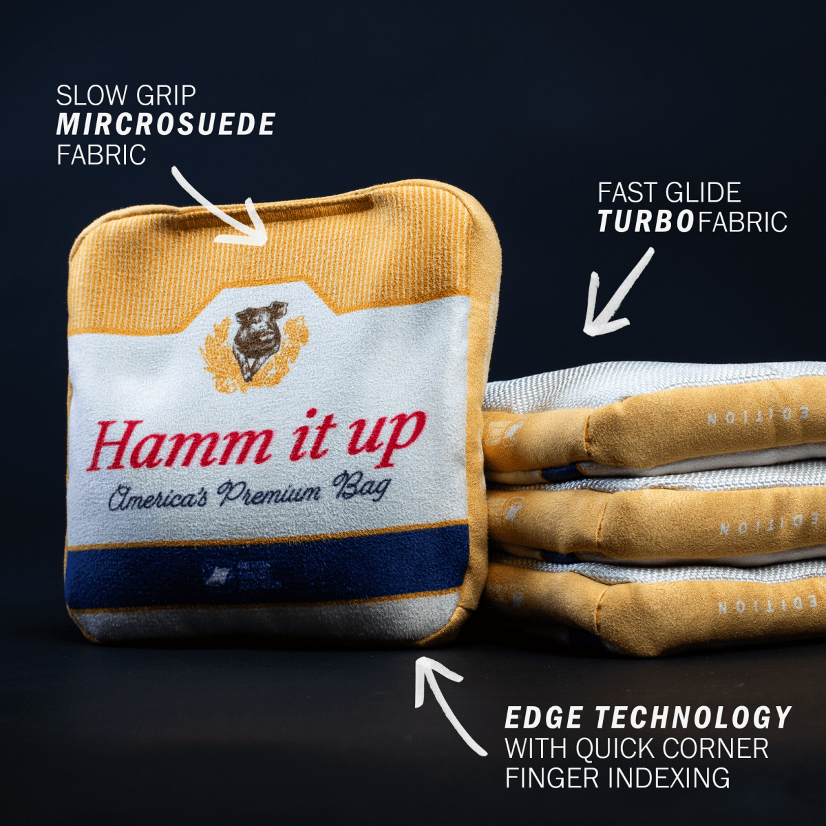 Hamm It Up Limited Edition Synergy Edge Cornhole Bags | 11.25 Drop - 106738-105 | American Cornhole Association