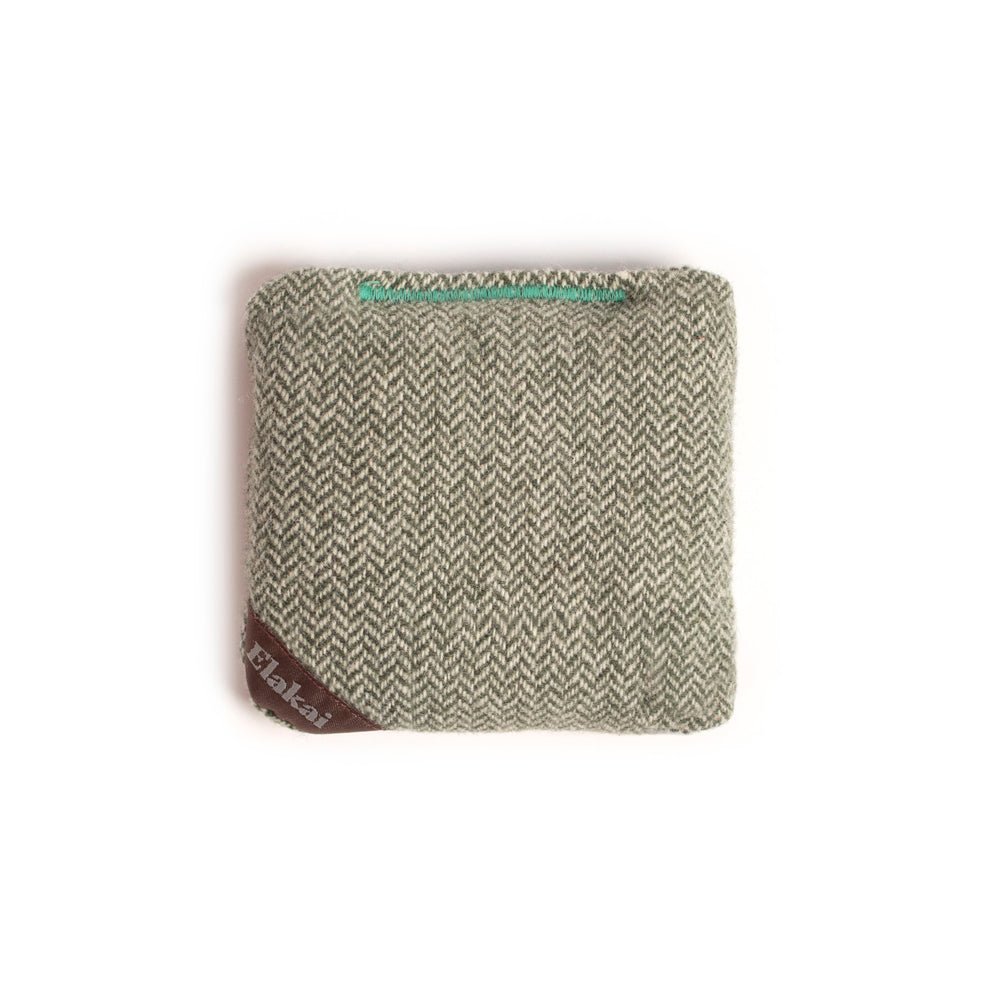 Herringbone Travel - Size Cornhole Bags, Green Sprout - American Cornhole Association