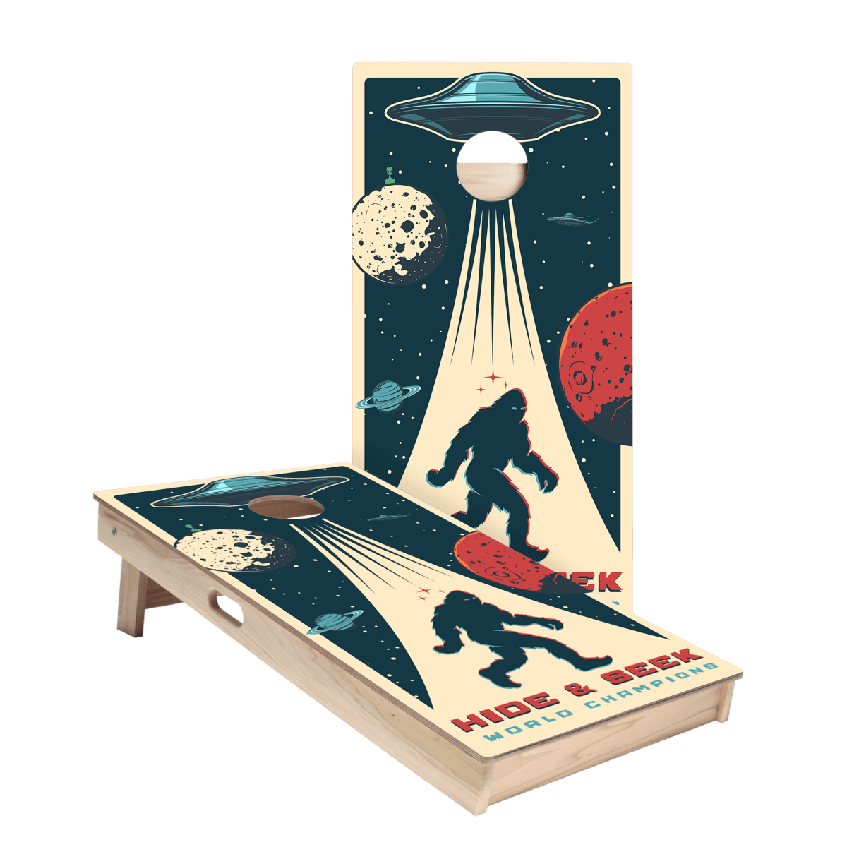 Hide & Seek Sasquatch Star Cornhole Boards - ACA - 000480 | American Cornhole Association