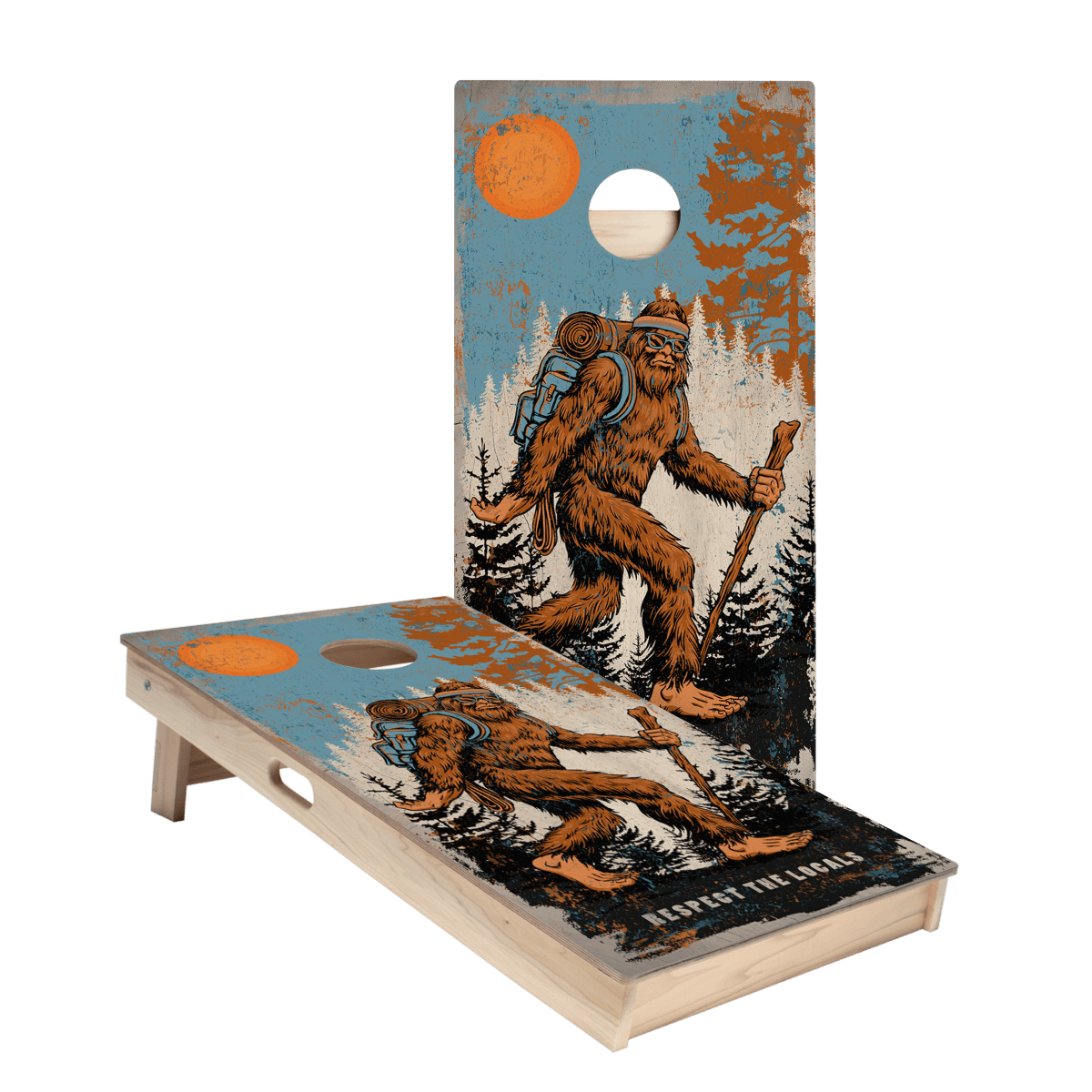 Hiking Sasquatch Star Cornhole Boards, - American Cornhole Association
