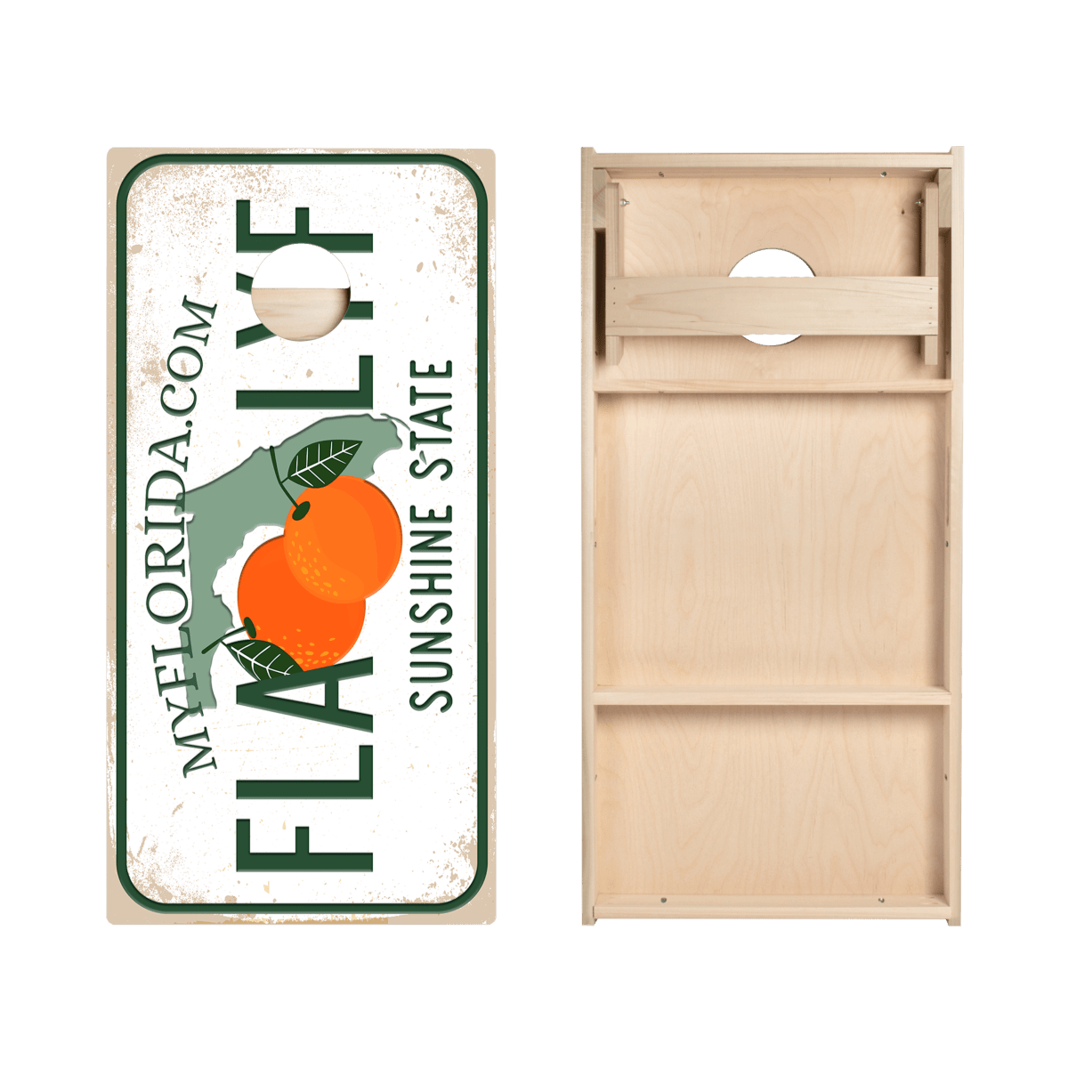 Home State License Plate Florida Star Cornhole Boards, - American Cornhole Association