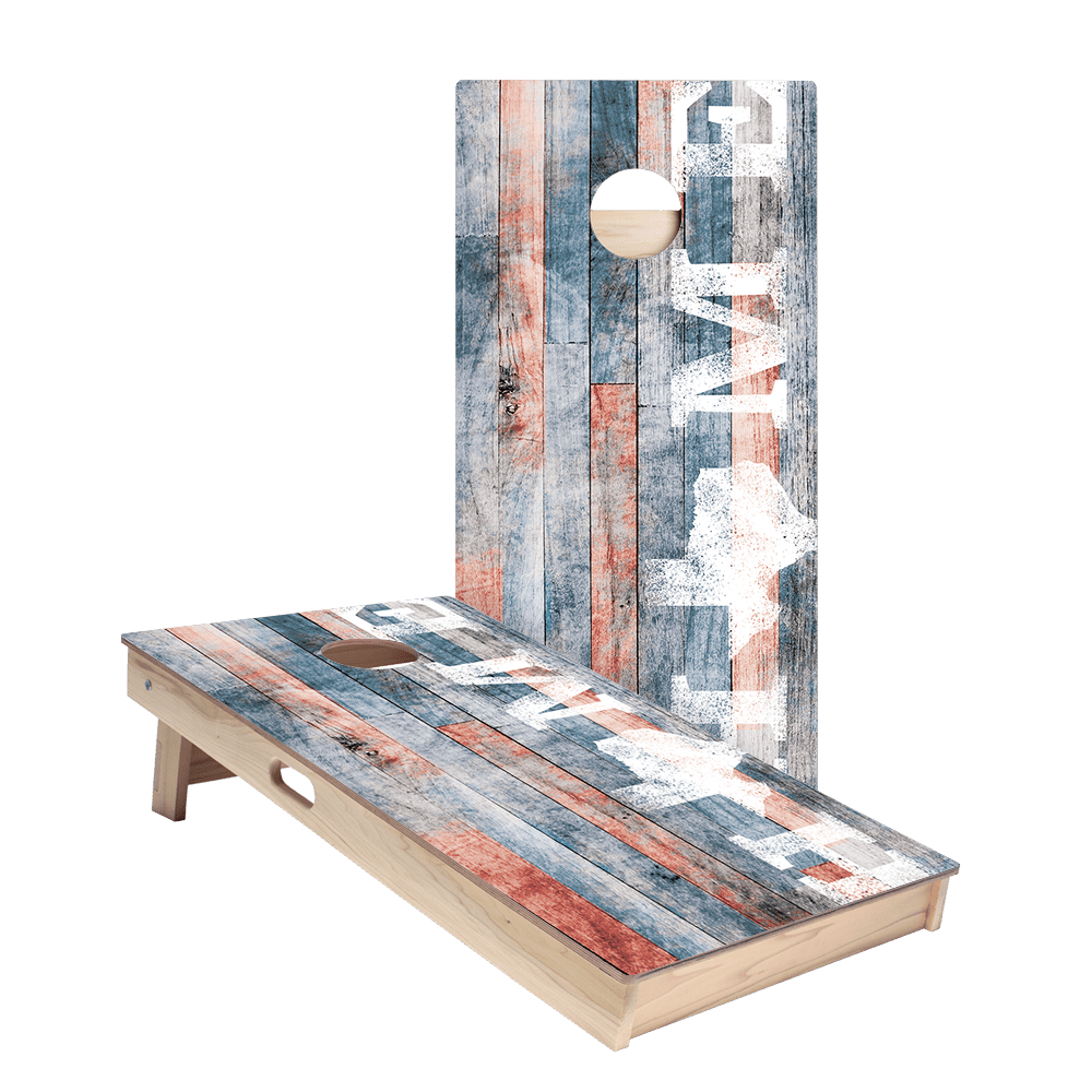 Home State Painted Wood Texas Star Cornhole Boards - ACA - 000350 | American Cornhole Association