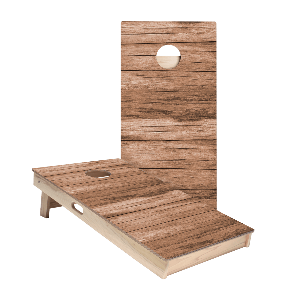 Horizontal Barn Wood Star Cornhole Boards - ACA - 000382 | American Cornhole Association
