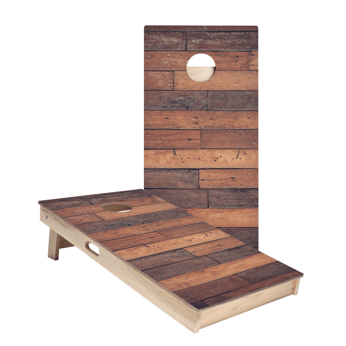 Horizontal Rustic Wood Star Cornhole Boards - ACA - 000383 | American Cornhole Association
