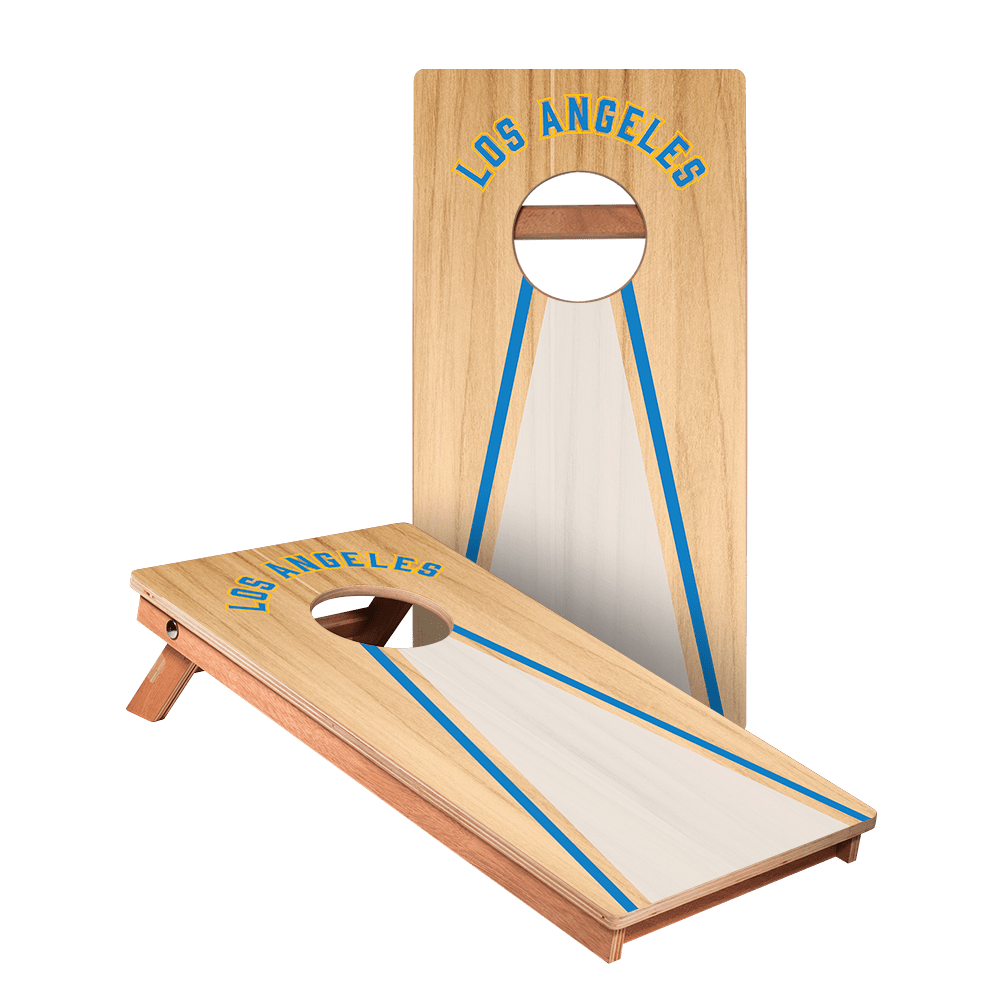 Los Angeles LAC Football Gameday Backyard 1x2 ft Cornhole Board Set - WACA - 500438 - WB | American Cornhole Association