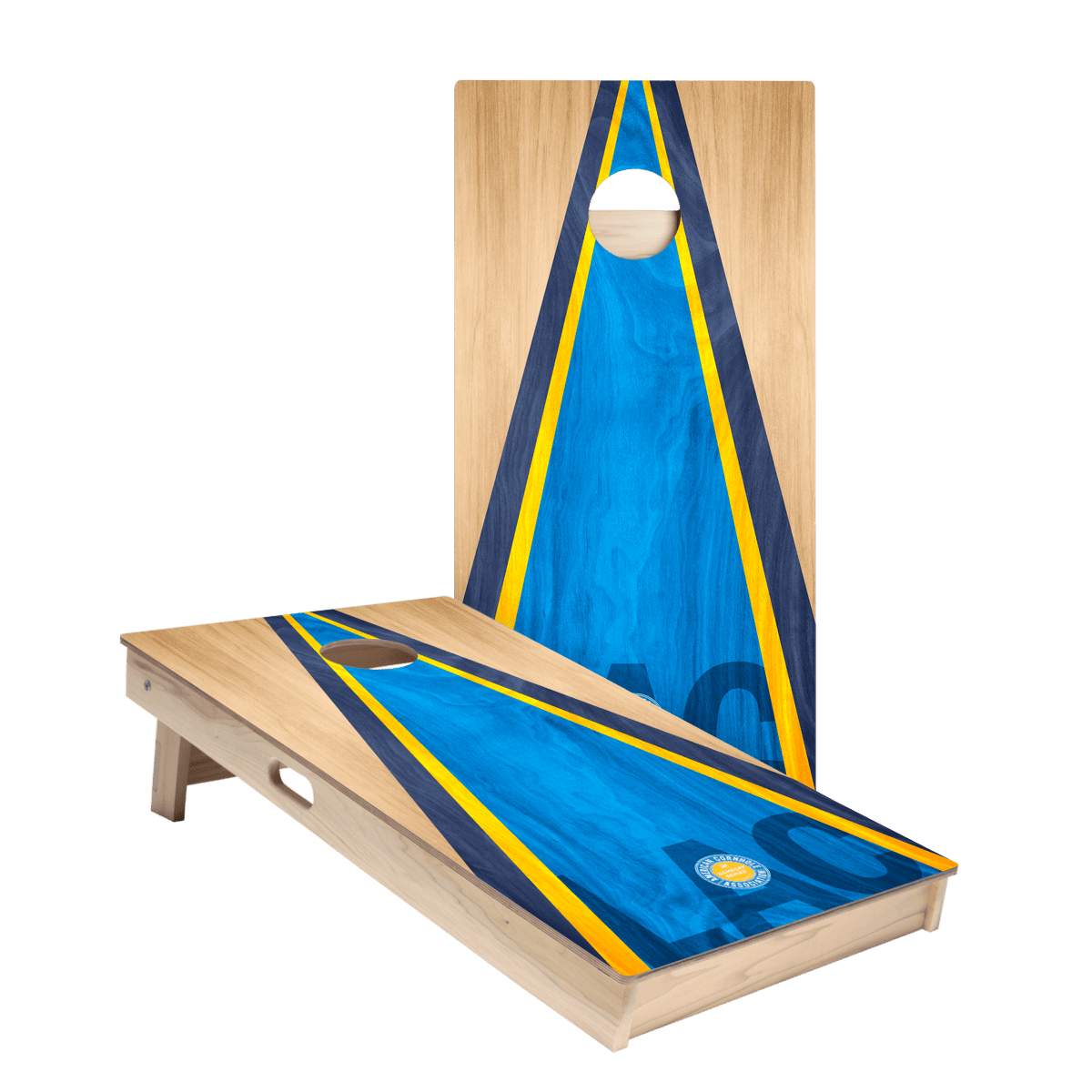 Los Angeles LAC Football Gameday Classic Triangle Star Cornhole Boards, - American Cornhole Association