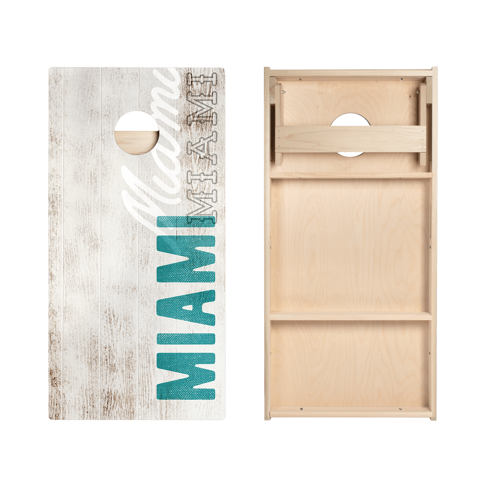Miami Football Vintage Gameday Star Cornhole Boards, - American Cornhole Association
