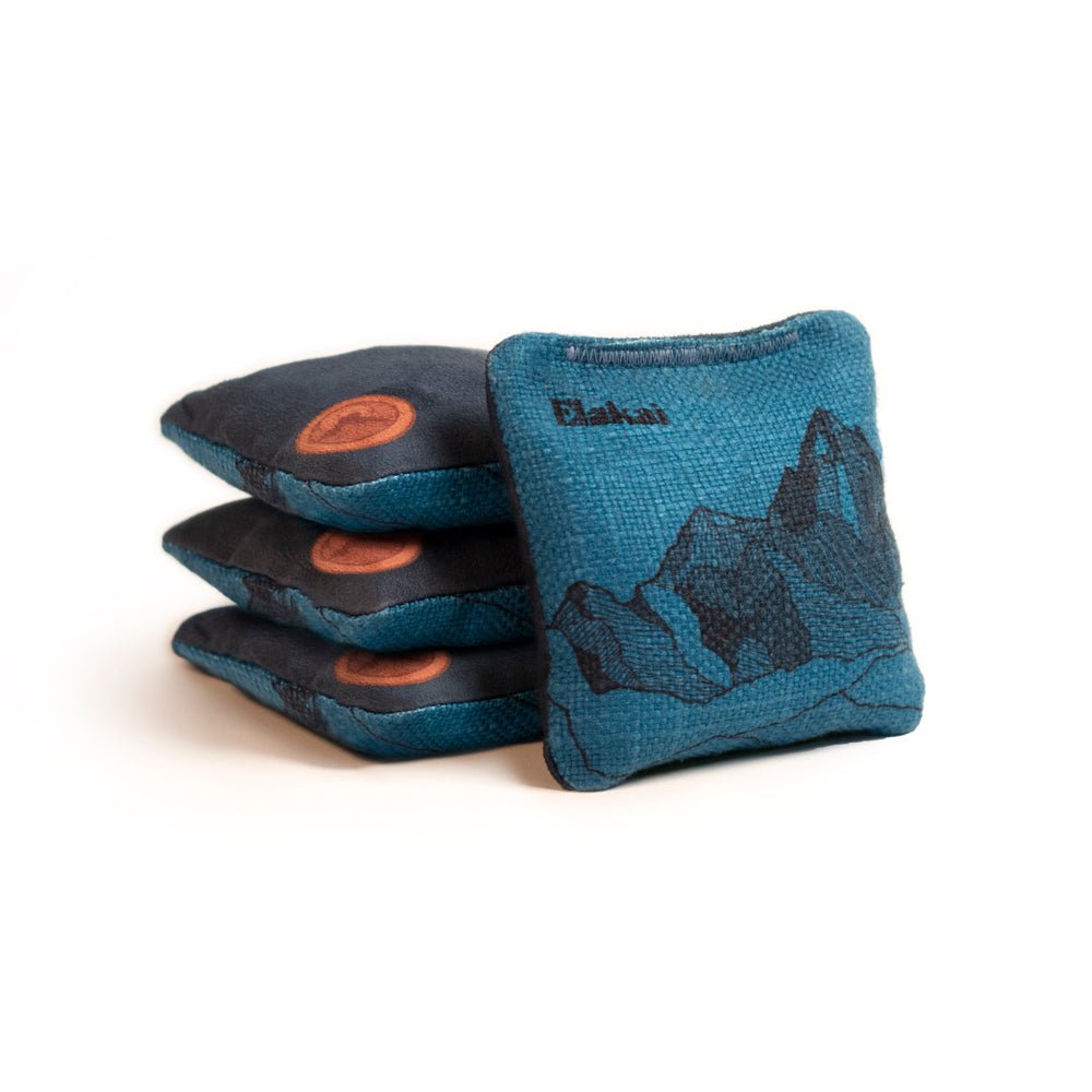 Mount Elakai Travel - Size Cornhole Bags, Lake Blue - American Cornhole Association
