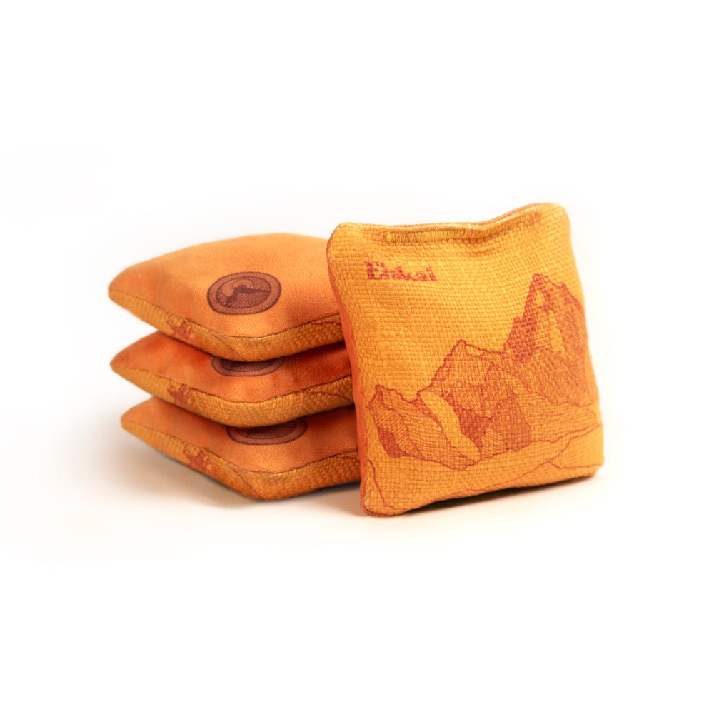 Mount Elakai Travel - Size Cornhole Bags, Marigold Yellow - American Cornhole Association